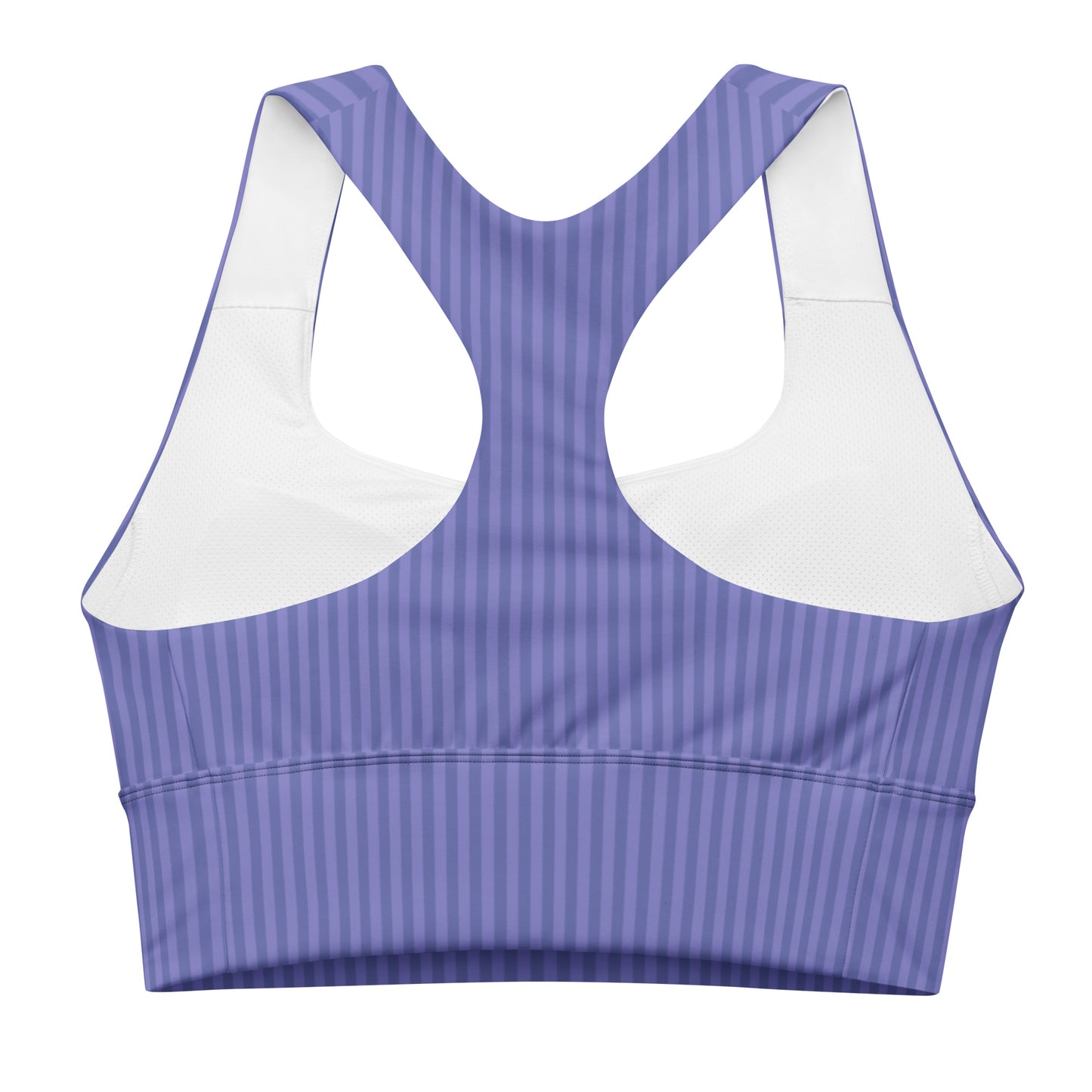 Dark Blue Stripes Pattern Sports Bra