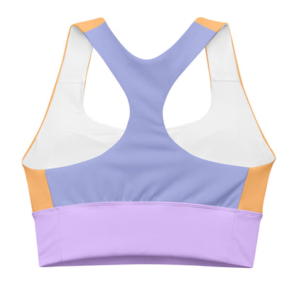 Orange and Lilac Fusion Sports Bra