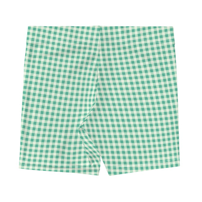 Green Vichy Pattern Sports Shorts