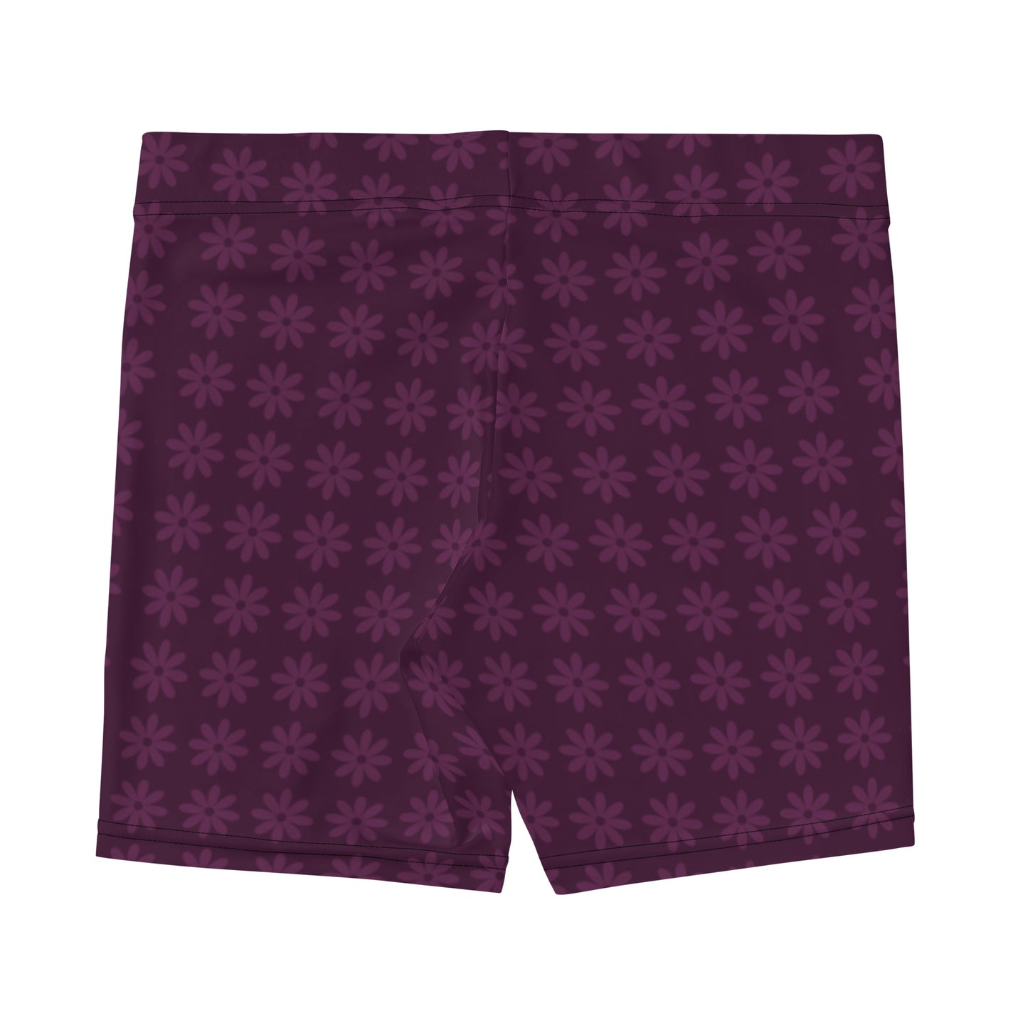 Purple Daisy Pattern Sports Shorts