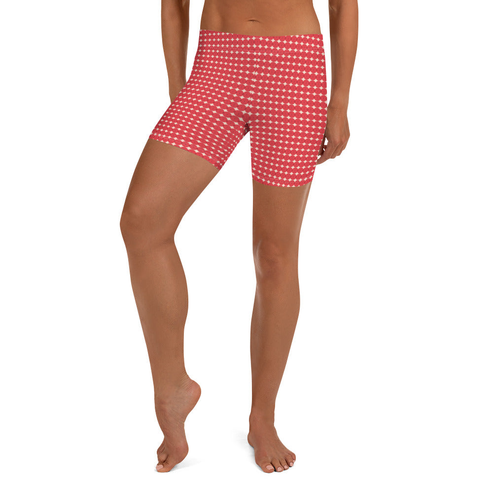 Red Circles Design Pattern Shorts