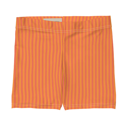 Orange Stripes Pattern Sports Shorts