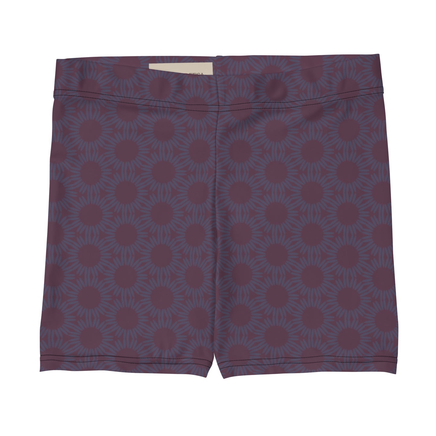 Burgundy Sunflower Sports Shorts